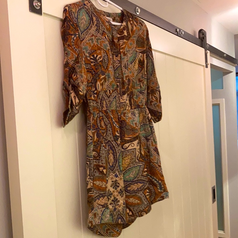 Anthropologie Holding Horses Paisley Shirtdress - size 8